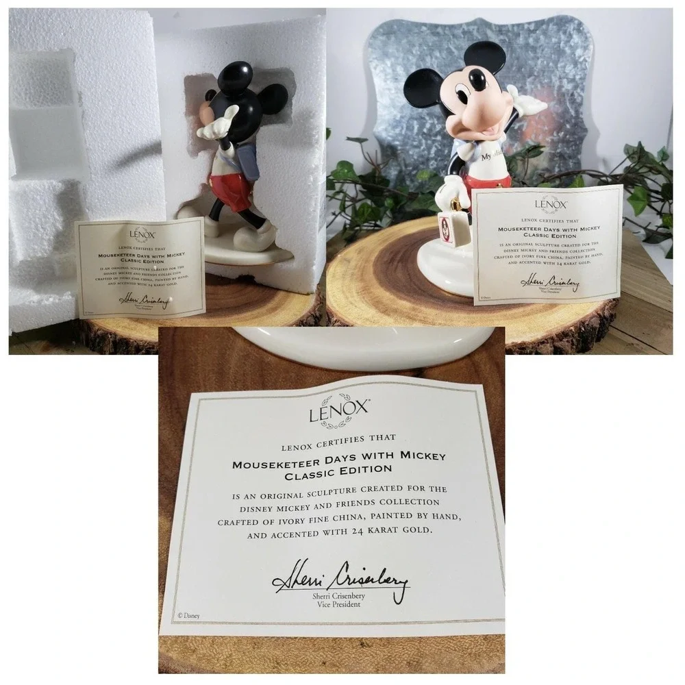 Lenox Mouseketeer Days with Mickey Accented with 24‎ Karat Gold COA by Lenox VP